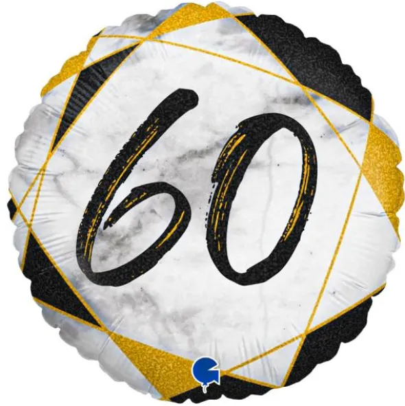 Marble 60 Holografisk Ballong Svart