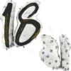 Marble 18 Holografisk Sifferballong Svart