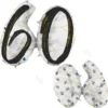Marble 60 Holografisk Sifferballong Svart