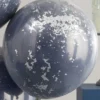 Marinblåa Konfettiballonger Dubbla Lager