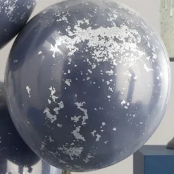 Marinblåa Konfettiballonger Dubbla Lager