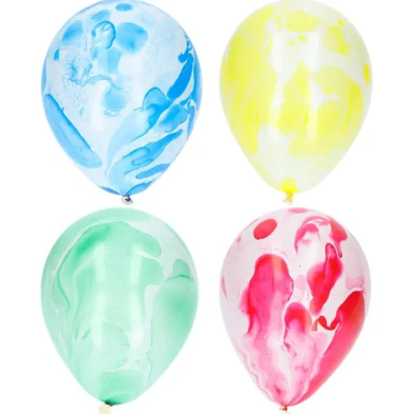 Marmor Ballonger Flerfärgade