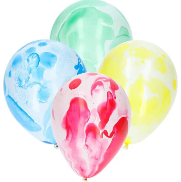Marmor Ballonger Flerfärgade