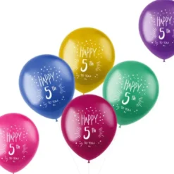 Metallic Ballonger Happy 5th
