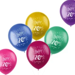 Metallic Ballonger Happy 20th