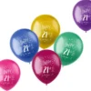 Metallic Ballonger Happy 21th