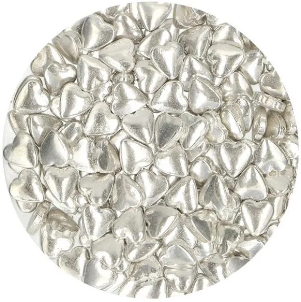 Metallic Silvrigt Hjärtströssel