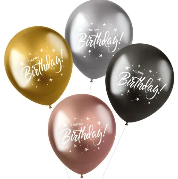 Metal Shine Ballonger Happy Birthday