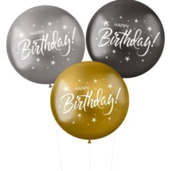 Metal Shine Ballonger XL Happy Birthday