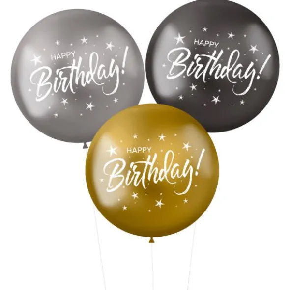 Metal Shine Ballonger XL Happy Birthday