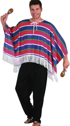 Mexikansk Poncho Maskeraddräkt