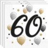 Milestone Happy Birthday 60 Års Servetter