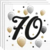 Milestone Happy Birthday 70 Års Servetter