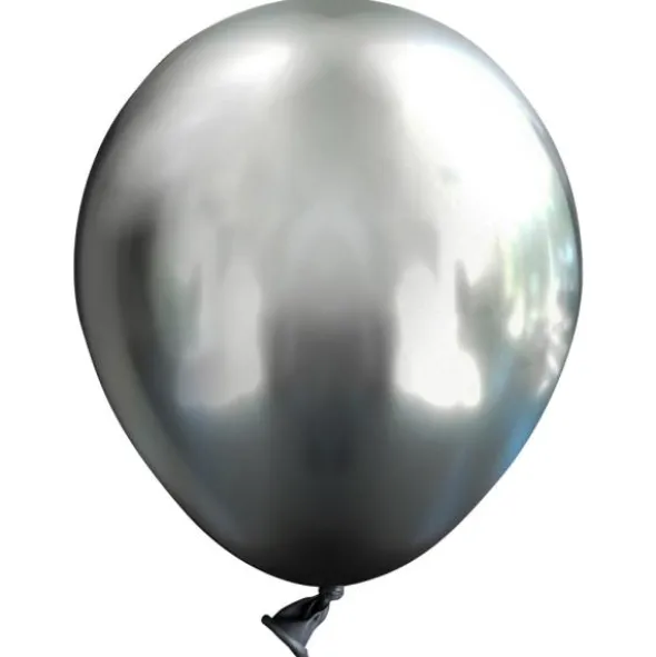 Miniballonger Chrome Grå 100-pack