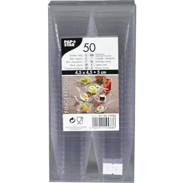 Mini Engångsbägare Fyrkantiga 50-pack