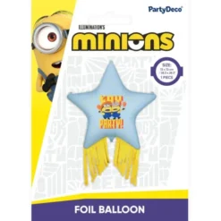 Minions Folieballong Stjärna med Fransar 72 cm