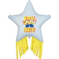 Minions Folieballong Stjärna med Fransar 72 cm
