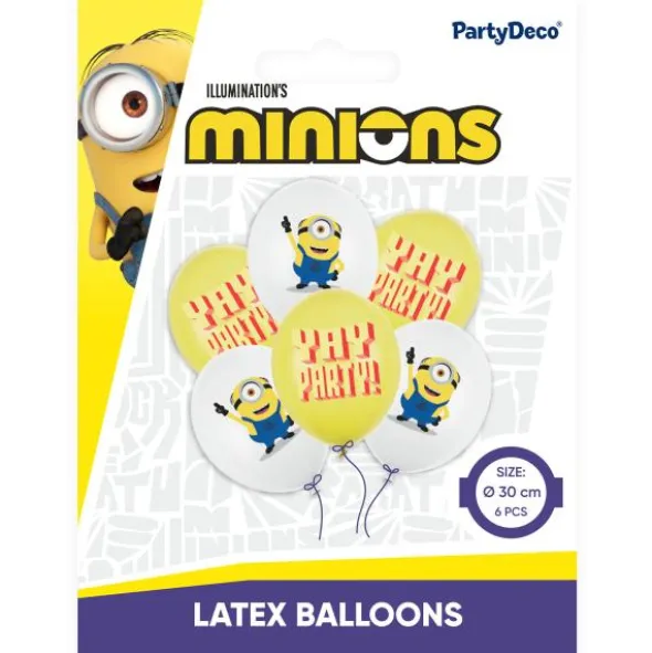 Minions Latexballonger Mix 30 cm 6-pack