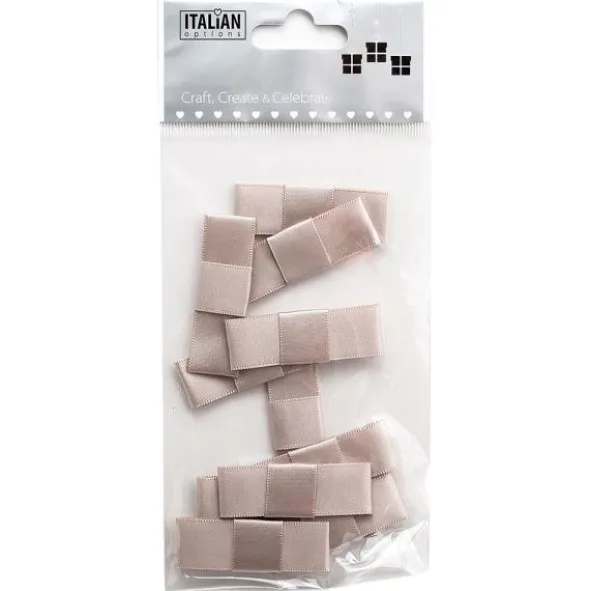 Mini Satinrosetter Taupe
