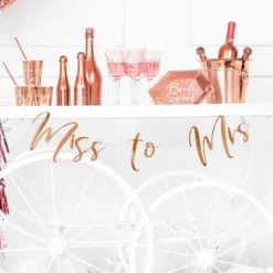 Miss to Mrs Banderoll Metallic Roséguld