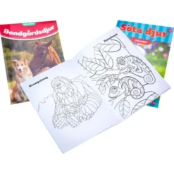 Målarböcker Djur 3-pack