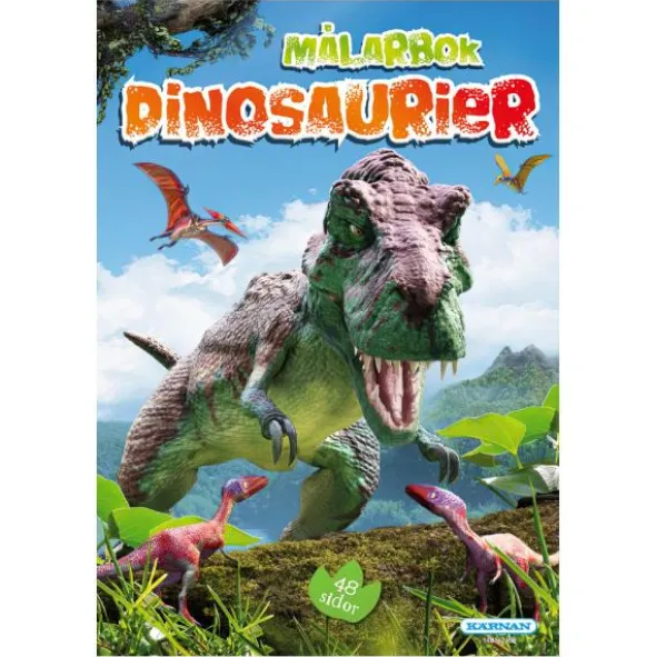 Målarbok Dinosaurier
