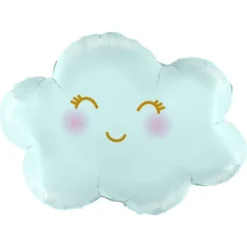 Moln Folieballong Satin Pastellblå