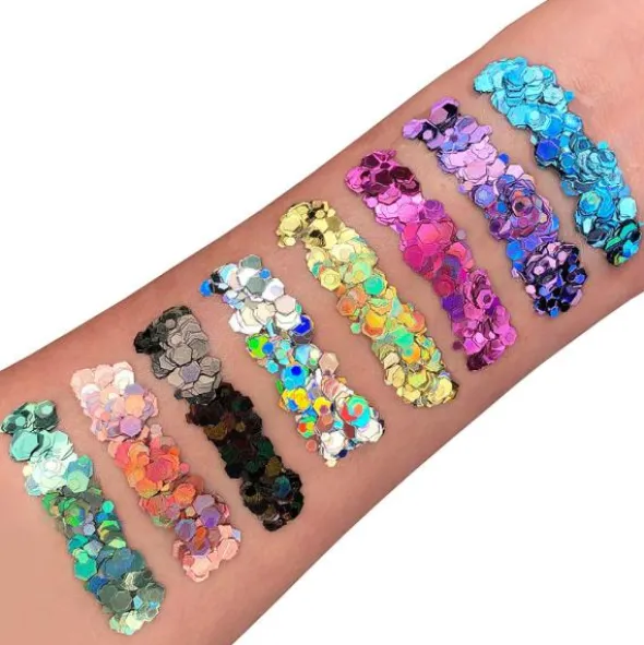 Moon Glitter Holografiskt Chunky Glitter (Silver)