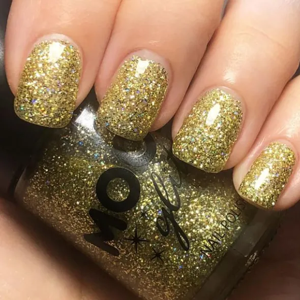 Moon Glitter Holografiskt Nagellack (Guld)