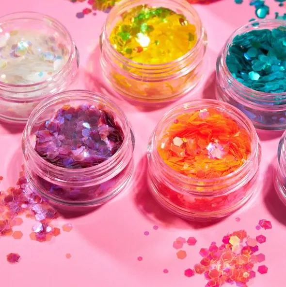 Moon Glitter Iriserande Chunky Glitter (Vit)