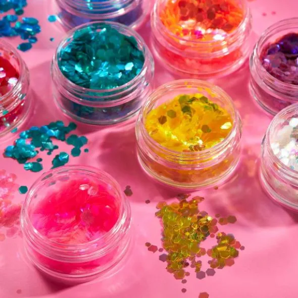 Moon Glitter Iriserande Chunky Glitter (Vit)