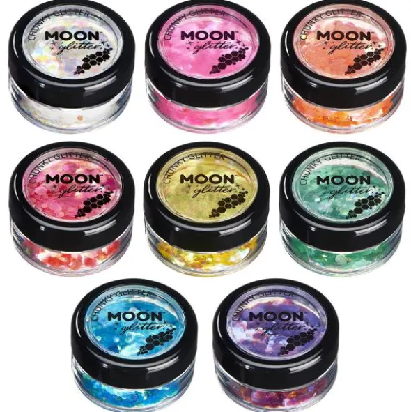 Moon Glitter Iriserande Chunky Glitter (Vit)