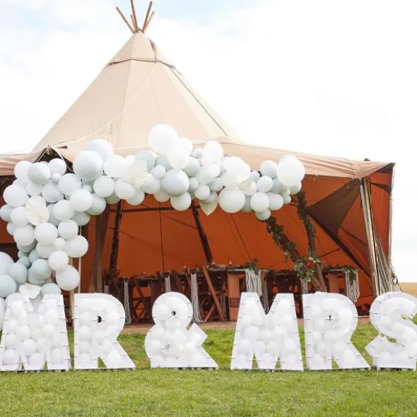 Mr & Mrs Ballongboxar Botanical Wedding