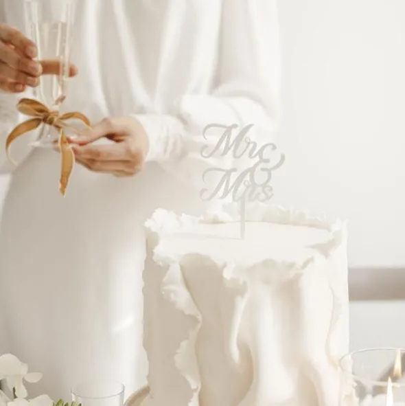Mr & Mrs Cake Topper Vit