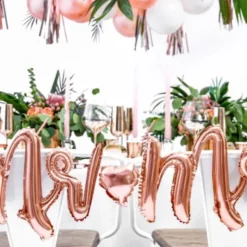 Mr Mrs Folieballonger Roséguld