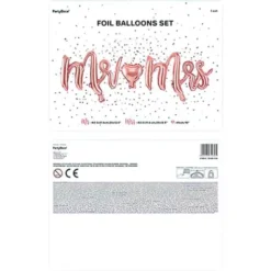 Mr Mrs Folieballonger Roséguld