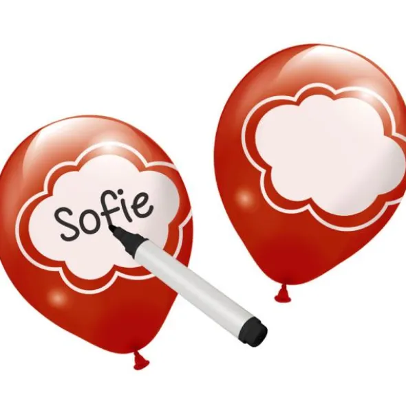 Namnballonger Flerfärgade