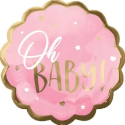 Oh Baby Folieballong Ljusrosa