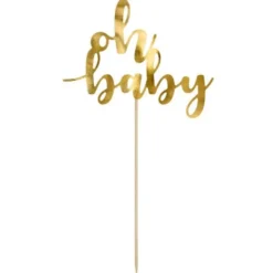 Oh Baby Tårtdekoration Guld
