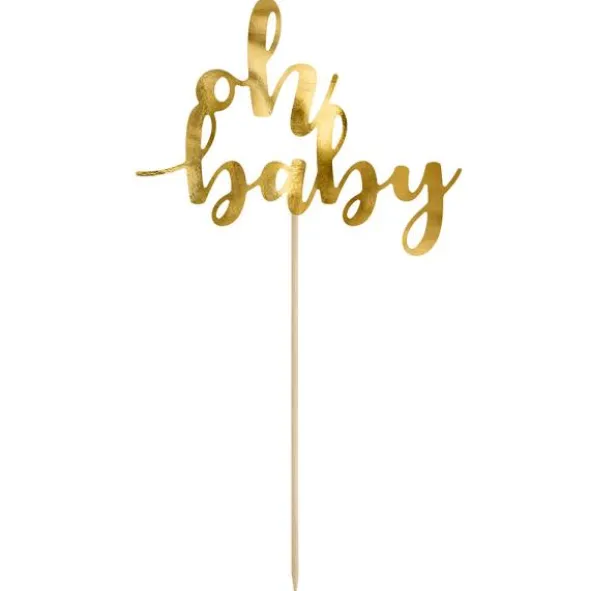Oh Baby Tårtdekoration Guld