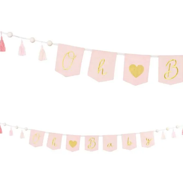 Oh Baby Tyggirlang med Tofsar Ljusrosa