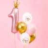 One Latexballonger Rosa och Guld