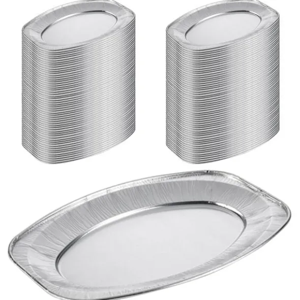 Ovala Uppläggningsfat Aluminium 100-pack