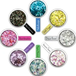 PaintGlow Ansikts- och Kroppsglitter Chunky (Lila (Helterskelter))
