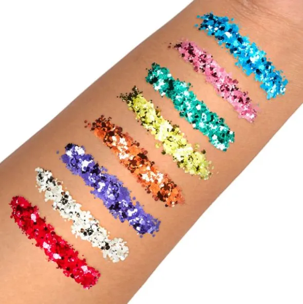 PaintGlow Chunky Ansikts- och Kroppsglitter Metallic (Metallic Silver)