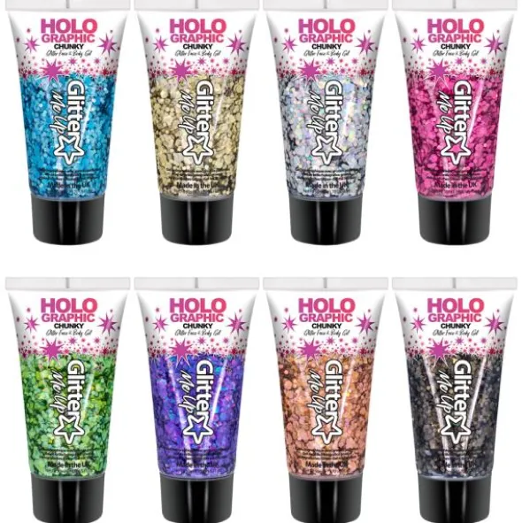 PaintGlow Chunky Glitter Gel Holografiskt (Blå - Cosmic Blue)