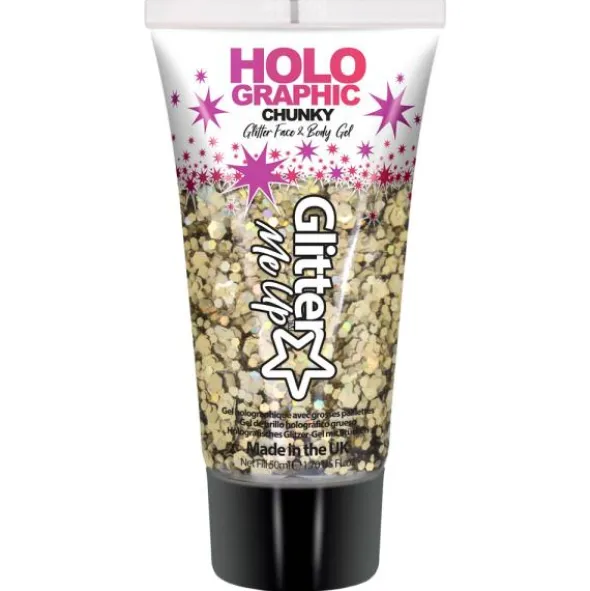 PaintGlow Chunky Glitter Gel Holografiskt (Blå - Cosmic Blue)