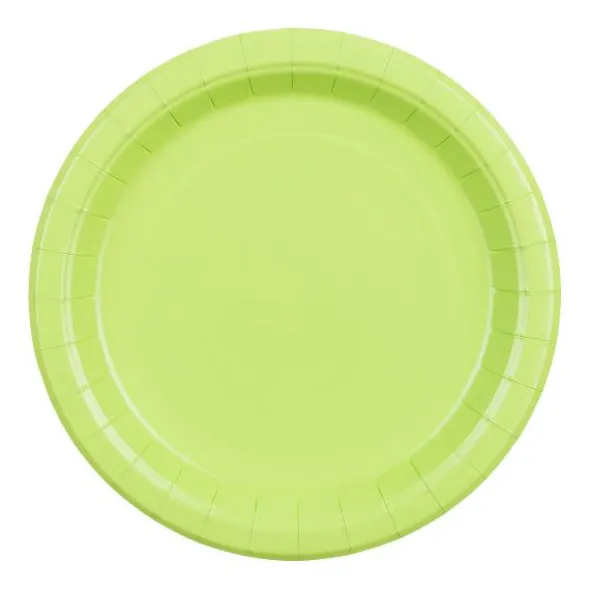 Pappersassietter Limegrön 18 cm 6-pack
