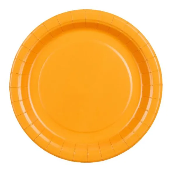 Pappersassietter Ljusorange 18 cm 6-pack