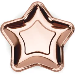 Pappersassietter Metallic Roséguld Stjärna
